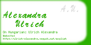 alexandra ulrich business card